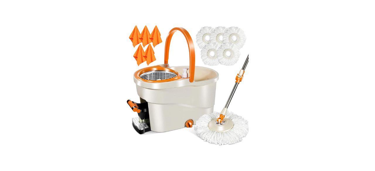 Mastertop Spin Mop And Bucket With Wringer Set