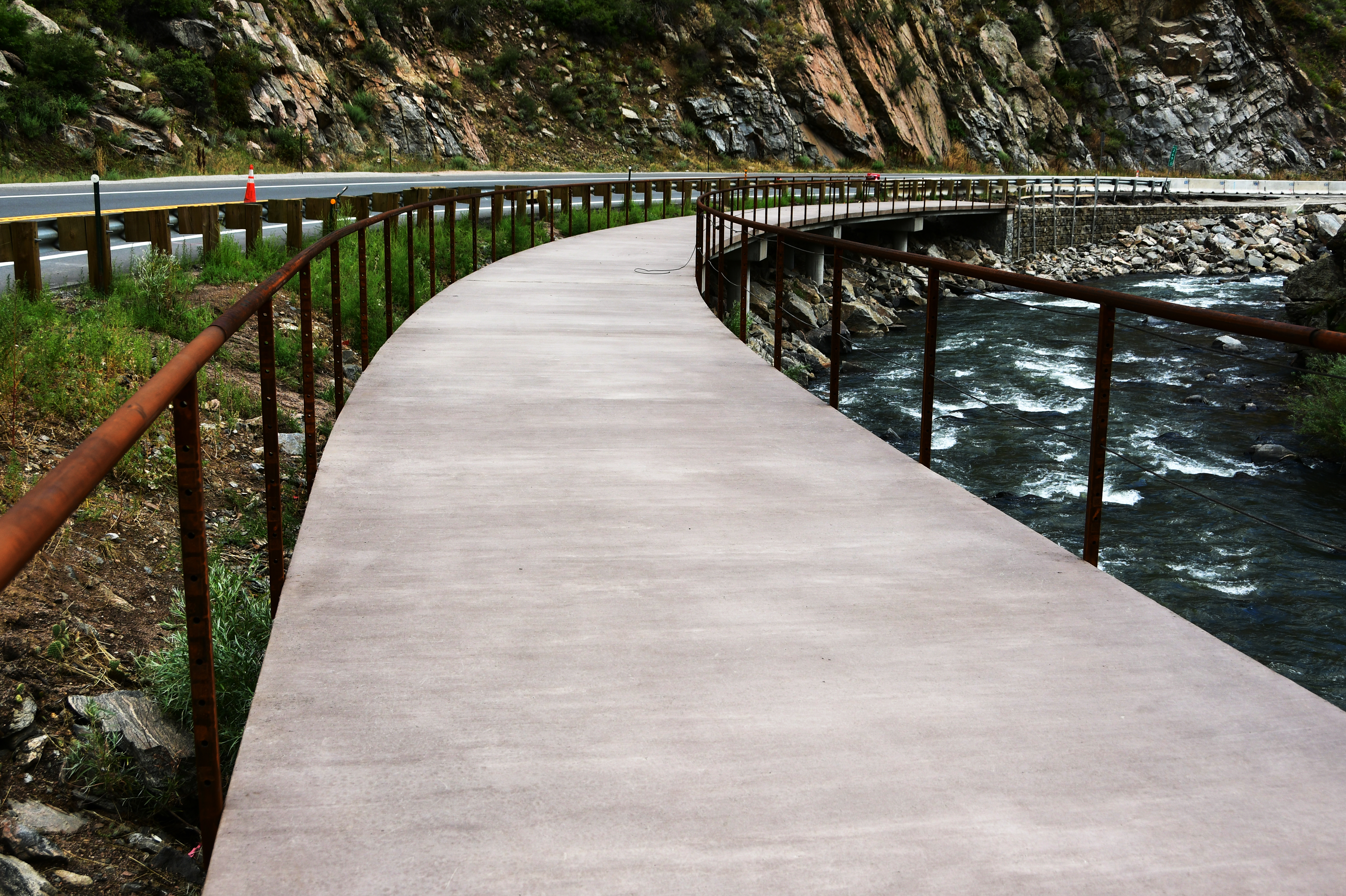 A finished part of the Clear Creek Canyon trail in Jefferson County on Wednesday, Aug. 14, 2024. (Photo by Hyoung Chang/The Denver Post)