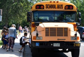 Students were bused to a separate school within the district.