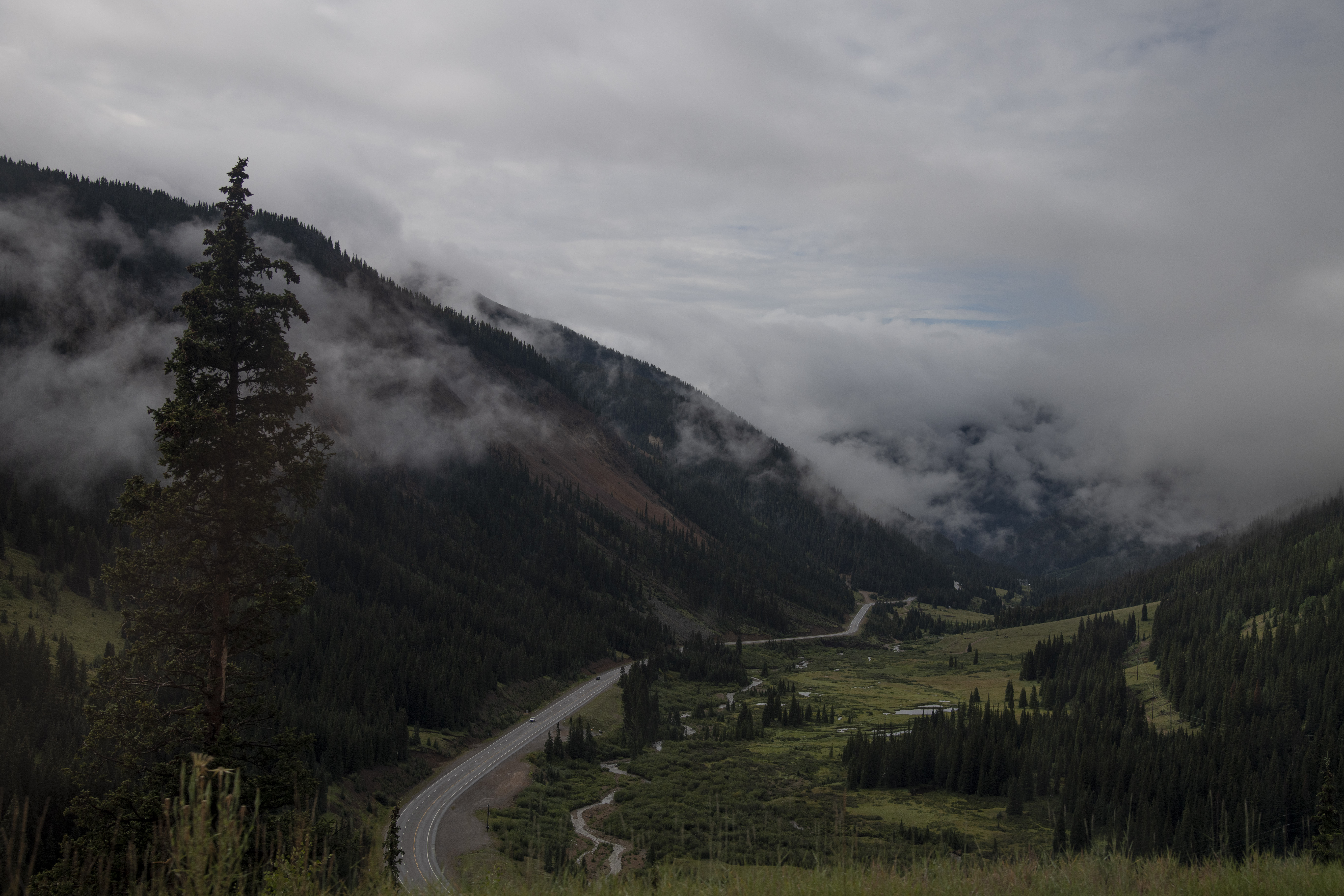 U.S. Hwy 550 runs through San Juan County in the San Juan Mountains towards Silverton on Saturday, Aug. 10, 2024. (Photo by William Woody/Special to The Denver Post)