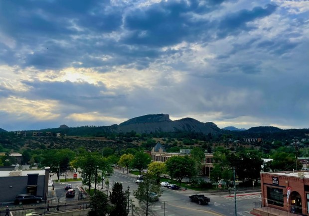 Looking west from downtown Durango, a city located in between the two reservations. (Photo by Alex Burness / Bolts)