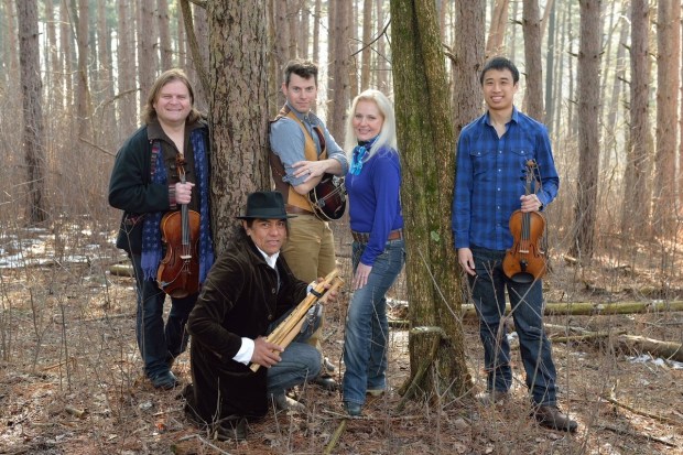 The quartet Ethel with collaborator Robert Mirabal. They perform in Lakewood on Oct. 14. (Provided by the Lakewood Cultural Center)